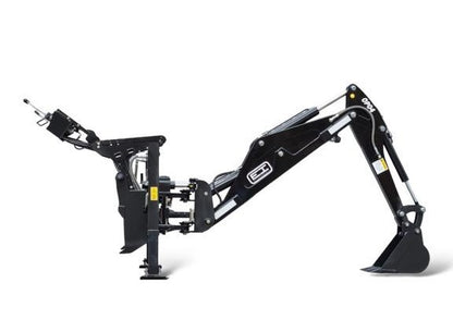 EI Attachments Backhoe | Model OP04CUIO | Includes 16" Bucket and Mount | 11' 5" Digging Depth | Hydraulic Flow 18‑25 GPM | For Skid Steer