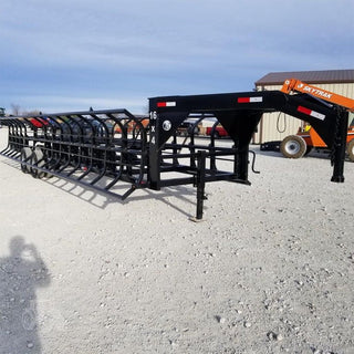 Industrias America Double Wide Bale Trailer | Model 16X4 (Manual Double Dump) | Cradle Length 32' | Pull Type