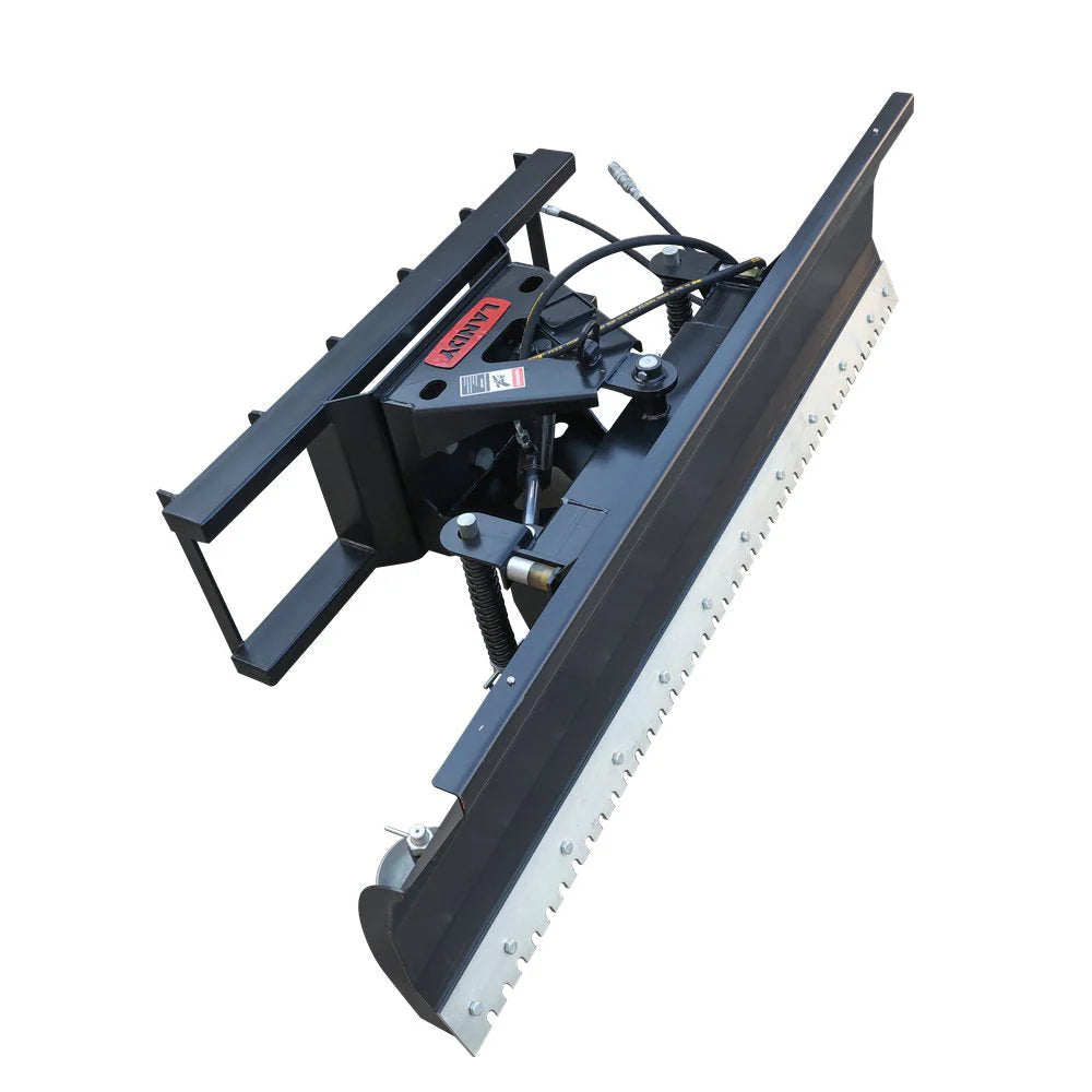 Landy Attachments Extreme-Duty Snow Blade | Width 72" & 84" | 45-60 HP | 16 GPM | For Skid Steers, UTVs & Tractors