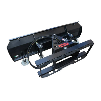 Landy Attachments Light-Duty Pusher Snow Plow | Width 72" | 16 GPM | 45-60 HP | For Skid Steers