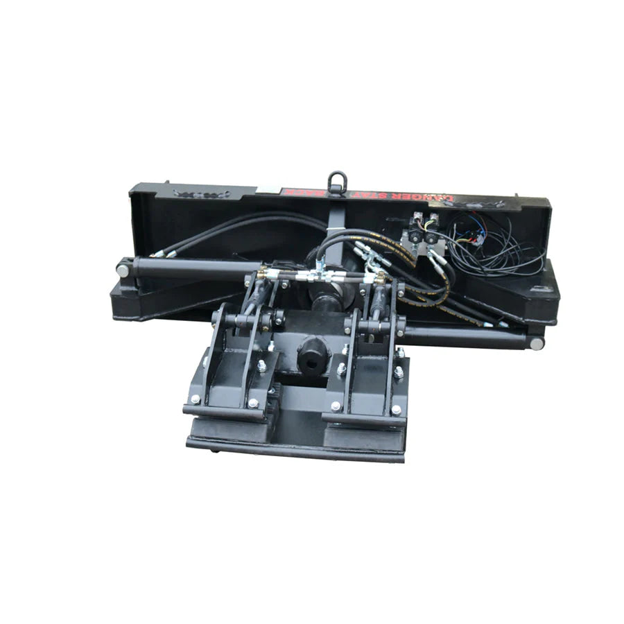 Landy Attachments Hydraulic Pole Setter | Width 42" & 52" | Opening Range 3"-21" | 16 GPM | 1 Ton | For Skid Steers, Excavators & Telehandlers