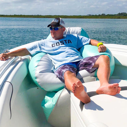 Ocean-Tamer Round Marine Bean Bag Chair | Small, Medium & Large Sizes | Width 33″–36″ | Up to 275 lbs Capacity | For Boats, Yachts & Outdoor Use