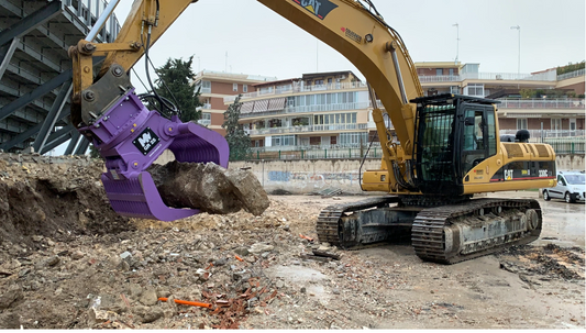 Mazio Demolition Sorting Excavator Grapple | GR Series | Width 17.9"-59" | Machine Size 1.8-65 Tons | For Excavators