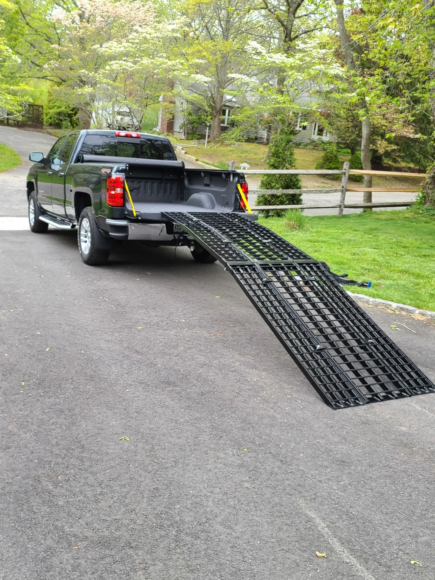 Black Widow Heavy-Duty Folding Arched Motorcycle Ramp | Models BW-12040-HD & BW-14440-HD | Size 40" Wide | Capacity 1,500 lb | For Street, Touring & Cruiser Motorcycles