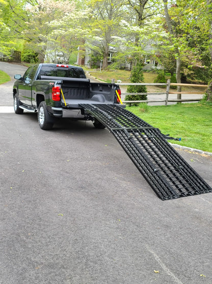 Black Widow Heavy-Duty Folding Arched Motorcycle Ramp | Models BW-12040-HD & BW-14440-HD | Size 40" Wide | Capacity 1,500 lb | For Street, Touring & Cruiser Motorcycles