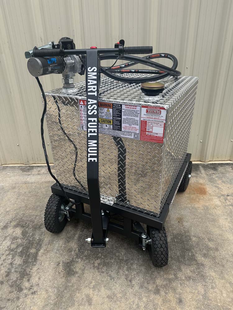 Smart Ass Fuel Mule Flatlander | 70 Gallon | Width 30" | Motor 750W | Motorized Electric Gas Caddy