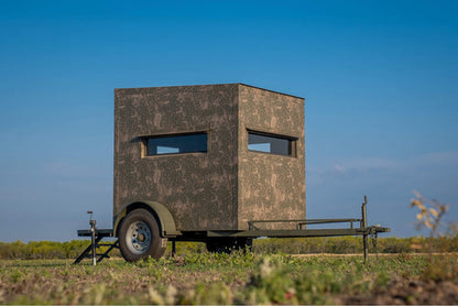 AWS Blind | Insulated Trailer Deer Blind | Model 5x5, 5x7, 5x9 Sizes | Widths 60", 84", 108" |  All-Steel, Foam Insulated | For Deer Hunting, Wildlife Observation & Ranch Use