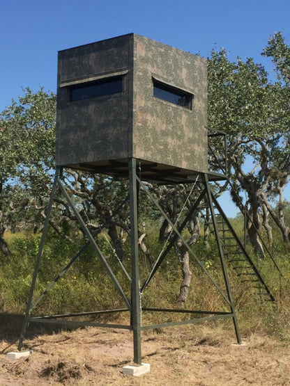 AWS Blind | Insulated Hunting Blind | Model 5x7 Ground Blind | Height Up to 20' | Width 60" x 84" | Stationary Setup | For Deer Hunters & Wildlife Enthusiasts