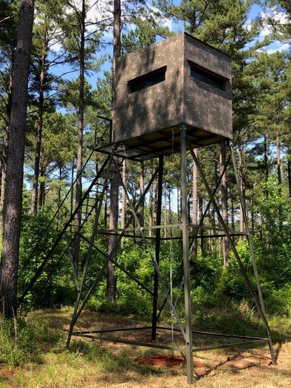 AWS Blind | Insulated Hunting Blind | Model 5x7 Ground Blind | Height Up to 20' | Width 60" x 84" | Stationary Setup | For Deer Hunters & Wildlife Enthusiasts