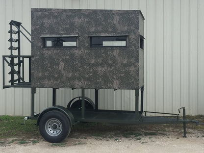 AWS Blind | Insulated Trailer Deer Blind | Model 5x5, 5x7, 5x9 Sizes | Widths 60", 84", 108" |  All-Steel, Foam Insulated | For Deer Hunting, Wildlife Observation & Ranch Use