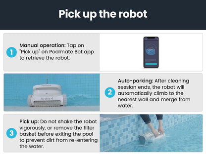 Chasing Cleaner Hydro 4 Corded Robotic Pool Cleaner | Pool Size 1,614 Sq.ft | Flow Rate 320 L/min