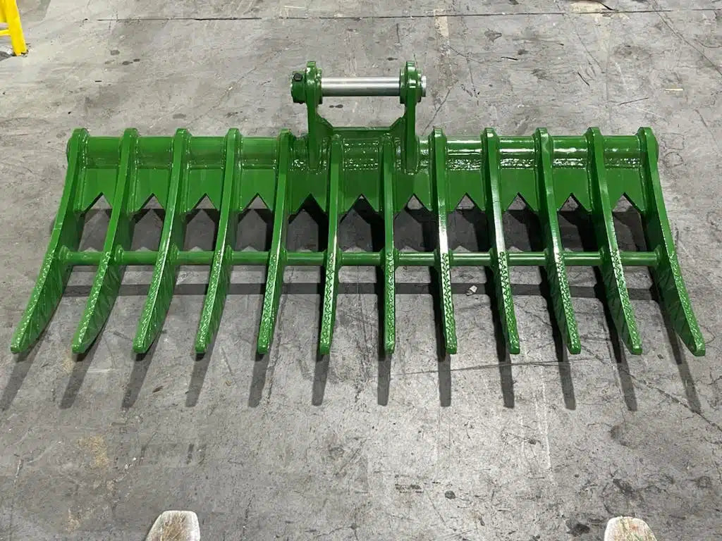 JMA Attachments Brush Rake | Rake Width 60" inches | Pin Size 50mm | For 8 – 13 Tons Excavators