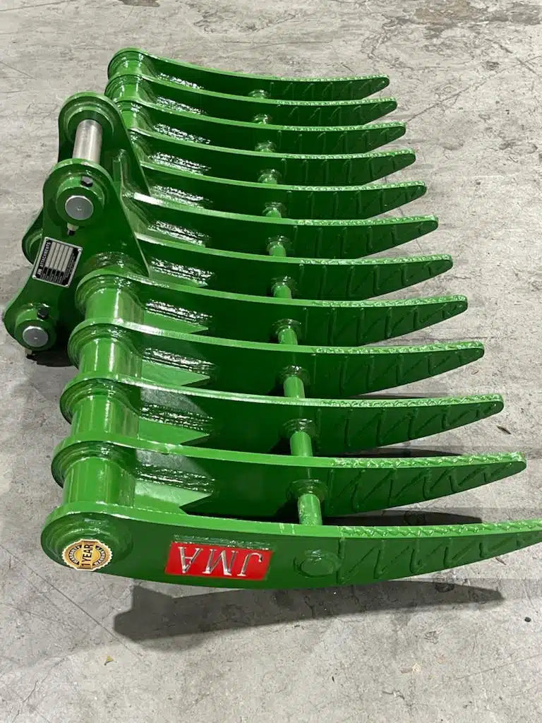 JMA Attachments Brush Rake | Rake Width 60" inches | Pin Size 50mm | For 8 – 13 Tons Excavators