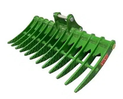 JMA Attachments Brush Rake | Rake Width 60" inches | Pin Size 50mm | For 8 – 13 Tons Excavators