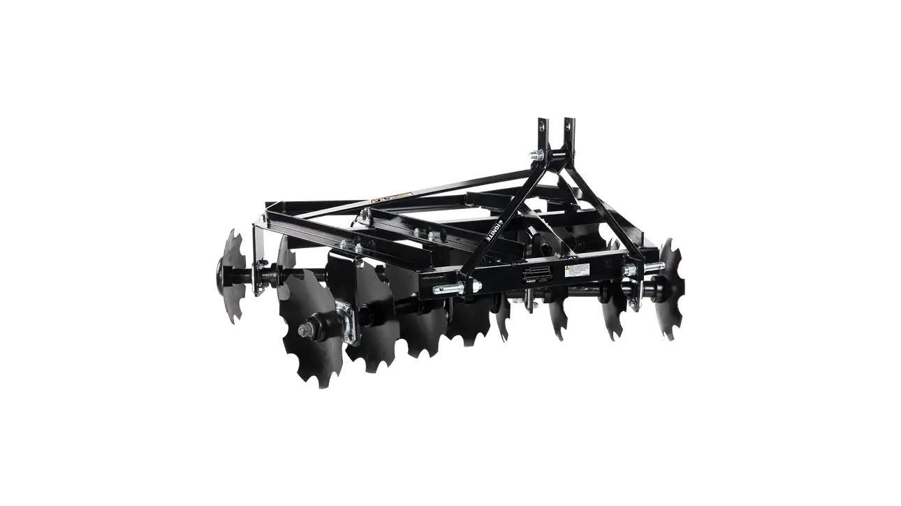 Ignite Attachments 3-Point Disc Harrow | Model DH60 | Working Width 60" | Cultivation Width 62.5" | Horsepower 18-32 HP | For Tractors