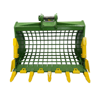 JMA Attachments Severe Duty Skeleton Bucket with Teeth | Bucket Width 48" & 60" inches | Pin Size 65mm | For 11 – 15 Tons Excavators