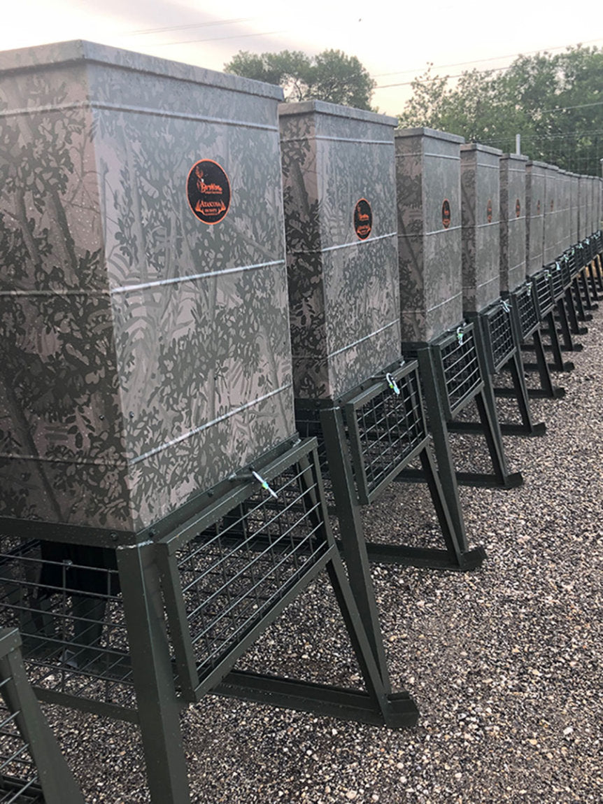 AWS Blind | Heavy Duty Broadcast Feeders | Capacity 1000lb, 2000lb & 3000lb | Widths 36" To 48" | Solar Timer + EZ Fill + Optional Cage | Horsepower 15 To 75 HP | For Tractor, ATV & UTV