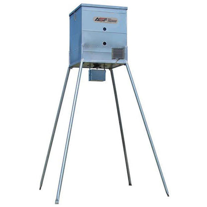 ASF Broadcast Feeder w/ Solar | Capacity 600lb | 7' Legs With Drive Pins