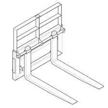 Paladin Pallet Forks | Model 2000888 | Width 42" | 10-15 GPM | For Mini Skid Steers