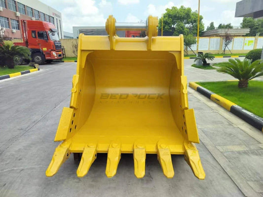 Bedrock Attachments Heavy-Duty Bucket & Adjuster GP | Width 60-Inch | Capacity 1.87 CU M | Machine Size 30-40 Tons | For Excavators CAT 336