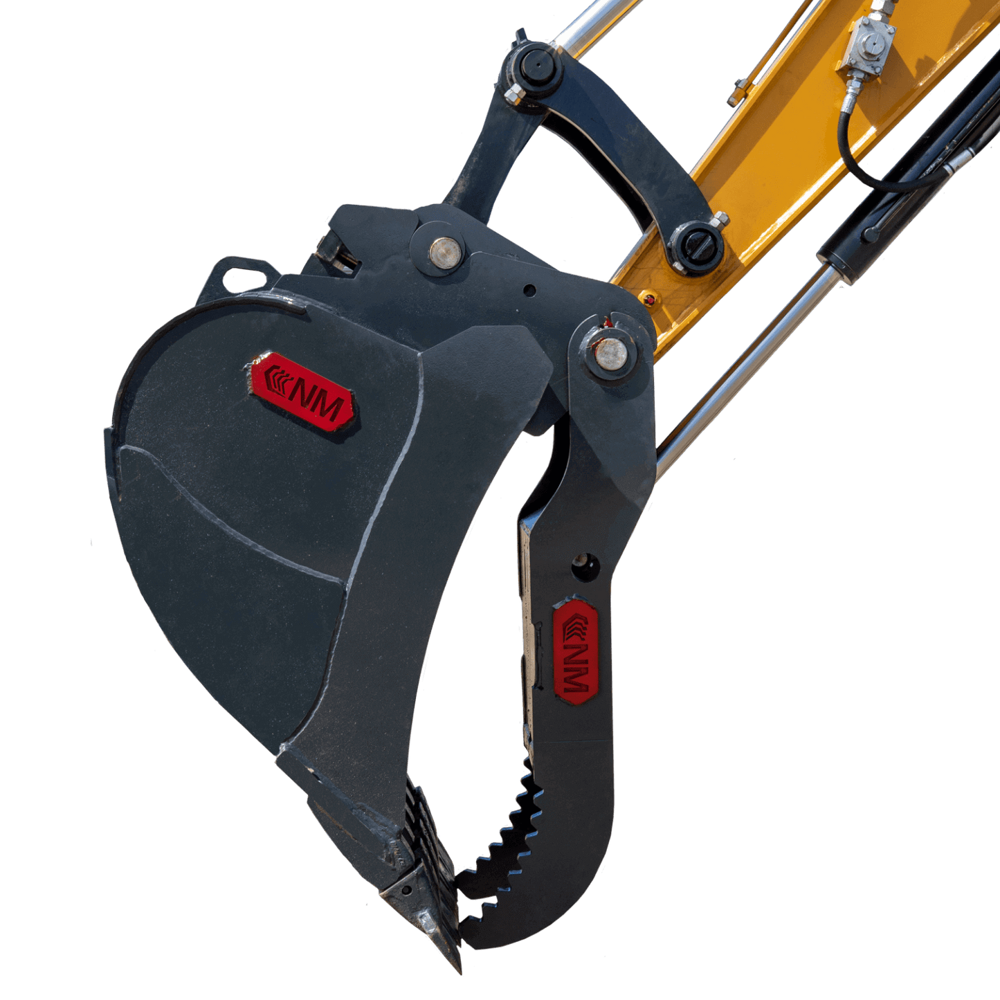 NM Attachments Hydraulic Thumb - Stick Pivot 4 Tines | Model HSP Series | Bucket Widths 24"–60" |  Machine Size 1.5–27 Tons | For Excavators