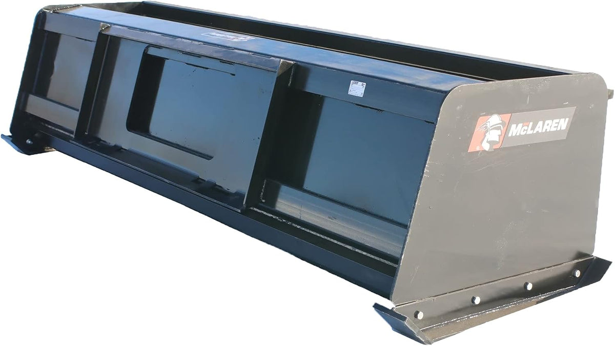 McLaren Industries Snow Pusher Box | Width 102" | 15-25 GPM | For Skid Steers