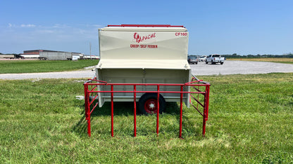 Apache Equipment 160 Creep/Self Feeder | Length 8' | Capacity 160 Bushel | Portable & Skid | Heavy‑Duty Steel & Galvanized Options | For Daily Feeding Pressure