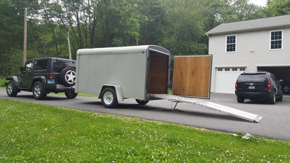 Black Widow Big Boy EZ Rizer™ Arched Folding Motorcycle Ramp | Models MF2-9638-EZ To MF2-14438-EZ | Size 8' To 12' x 38" | Capacity 2,000 To 3,000 lb | Horsepower 4 To 90+ HP | For Trucks & Trailers