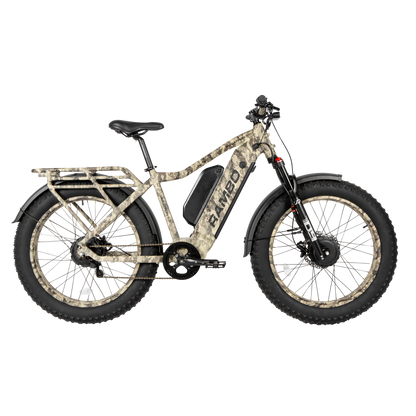 Rambo | E-Bike | Model Megatron 4.0 AWD | Dual 1000W Bafang Hub Motors | 48V 20Ah LG Battery | Up to 110 Miles Range | Speed Up-To 36 MPH