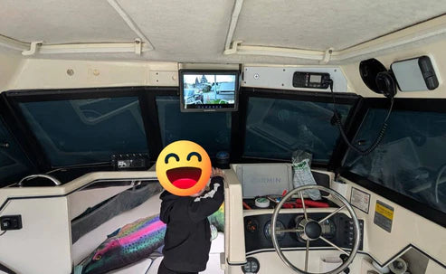 BoatEye360 External Marine Monitor | 10" IPS HD Display | IP68 Waterproof | HDMI & RCA Inputs | 12V Marine Systems | For Boat