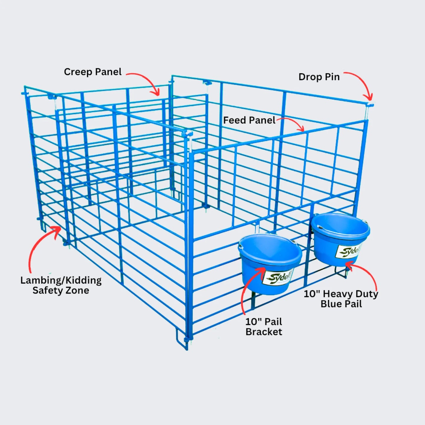 Sydell Freestanding Starter Pen | #0112A | 6' Width | For Sheep & Goat Lambing & Kidding