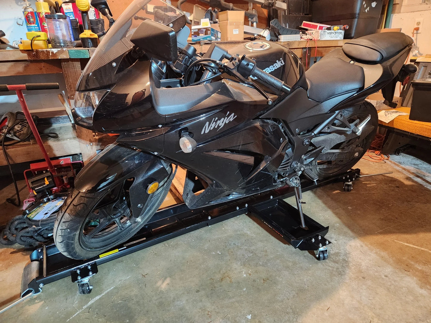 Black Widow Sport Bike & Motorcycle Dolly | Model MC-DOLLY | Size 30.5" Wide | Capacity 1,250 lb | For Sport, Cruiser & Touring Motorcycles