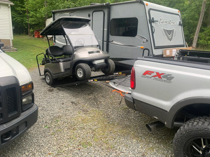 Black Widow Arched Folding Dual Runner ATV Ramps | Model BW-10812-2 | Size 9 ft x 11.25 in | Capacity 1,200 lb | Horsepower 20 To 60 HP | For ATV, Truck & Trailer Loading