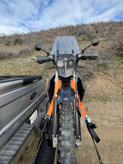 Black Widow Heavy Duty Motorcycle Carrier | Model MCC-600 | Track Size 79" x 7.75" | Capacity 600 lb | For Class III & IV Hitches