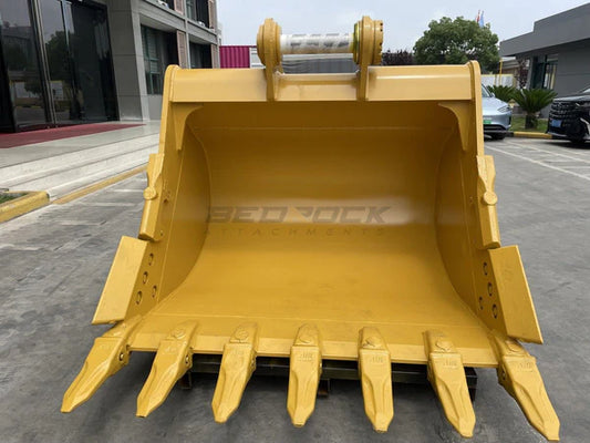 Bedrock Attachments Heavy-Duty Bucket & Adjuster GP | Model EB324CBHD-65-1.92 | Width 65-Inch | Capacity 1.92 CU M | Machine Size 24-30 Tons | For Excavators CAT 324