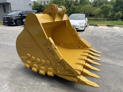 Bedrock Attachments Heavy-Duty Bucket & Adjuster GP | Model EB324CBHD-65-1.92 | Width 65-Inch | Capacity 1.92 CU M | Machine Size 24-30 Tons | For Excavators CAT 324