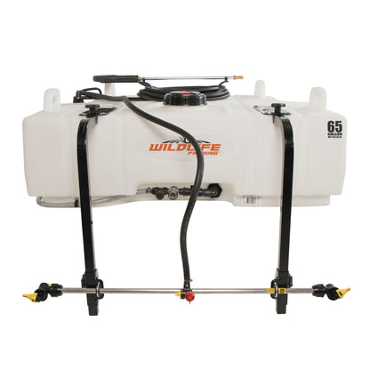 Wildlife Farming ATV/UTV Sprayer w/ Broadcast/Nozzle Boom | 25, 45 & 65 Gallon | Boom Coverage 7.5′–36′ | 2.5–4.5 GPM Pumps | 15–65 HP | For Tractor