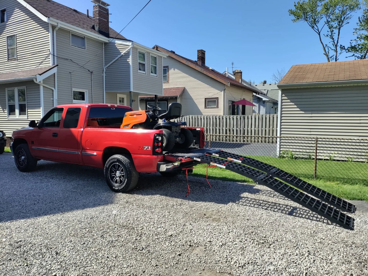 Black Widow Folding Arched Motorcycle Ramp | Model BW-9417-HD | Size 7' 10" x 17.5" | Capacity 1,500 lb | For Motorcycle & Dirt Bike Loading