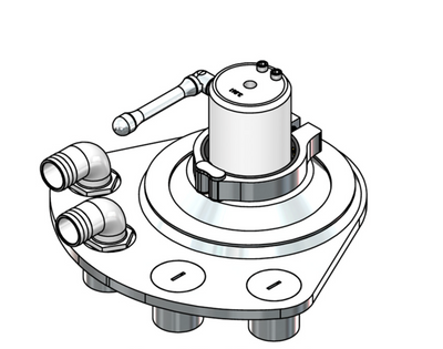 Wicked Well On-Deck Plumbing Deck Plate | Model WW-ODP-4X15 | 4-Port 1.5
