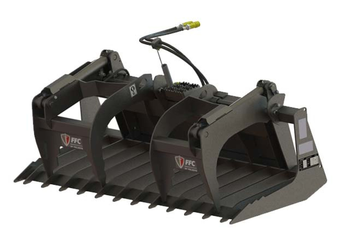 Paladin Brush Grapple | Working Width 72"–84" | Severe-Duty Open Bottom | 15-20 GPM | For Skid-Steer Loaders