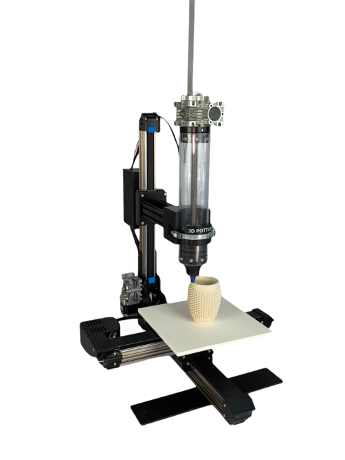 Wolfpack 3DCP | Clay 3D Printer | Direct Clay Extrusion | 10" x 10" x 12" Build Volume | 130 mm/s Max Speed | 110-220 VAC | WiFi-Enabled | For Ceramic STL Files