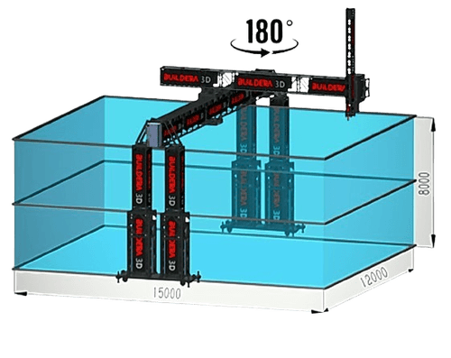 Wolfpack 3DCP | Scara Model T | 12m Width | 50–300mm/s Speed | 15-Meter Arm Reach | 2-Story Concrete Printing | For On-Site & Prefab Projects