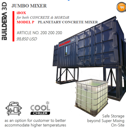 Wolfpack 3DCP | iBox Mixing Station | High-Pressure Jet Cleaning | 500 Bar Cleaning Power | For 3D Concrete Printing