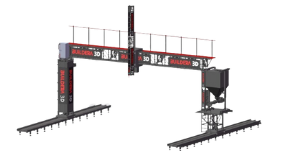 Wolfpack 3DCP | HACKER Mobile | 15m x 10m x 4m Print Area | 1–20L/min Pump Volume | 380V Power | 300mm/s Speed | For On-Site Cement 3D Printing