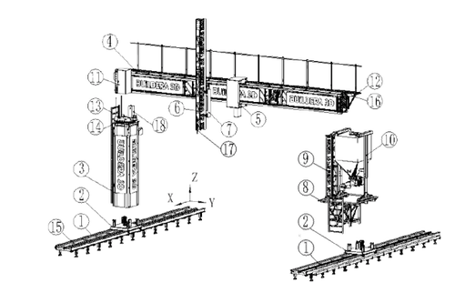 Wolfpack 3DCP | HACKER Mobile | 15m x 10m x 4m Print Area | 1–20L/min Pump Volume | 380V Power | 300mm/s Speed | For On-Site Cement 3D Printing