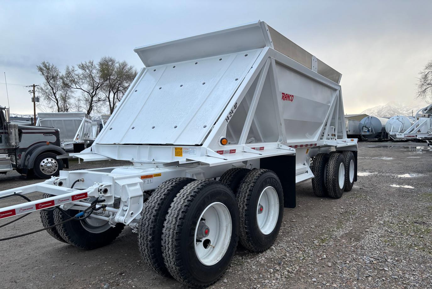 Ranco High-Capacity Bottom Dump Trailer | Model  14-24-4P | Overall Length 24' | Capacity 14 Cubic Yards