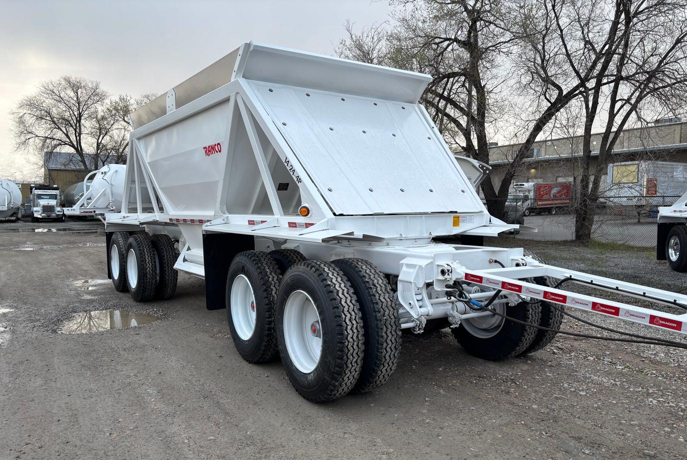 Ranco High-Capacity Bottom Dump Trailer | Model  14-24-4P | Overall Length 24' | Capacity 14 Cubic Yards