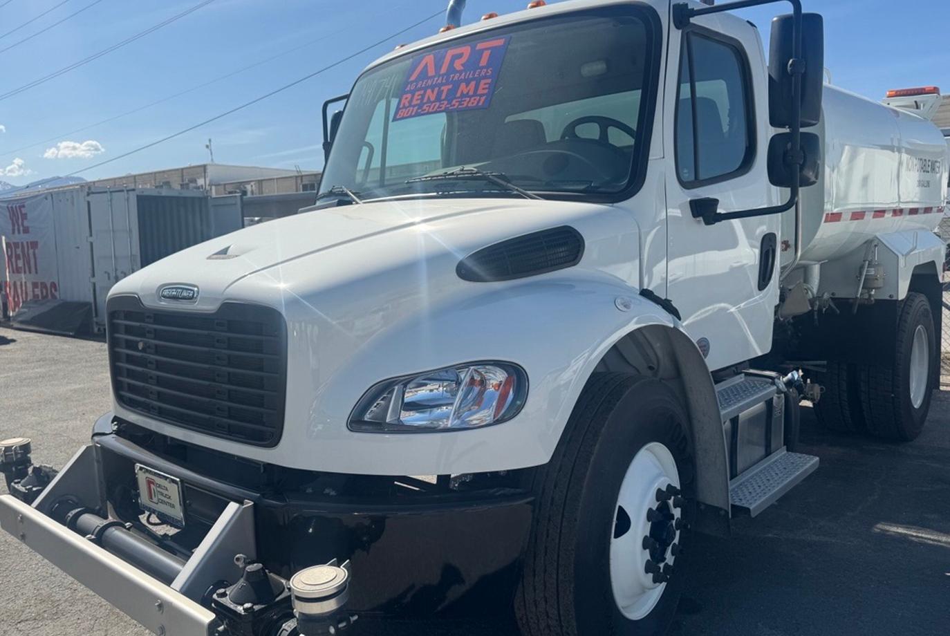 Freightliner M2 106 Water Truck | Tank Capacity 2,000 Gallons | Overall Length 18' | Width 102" | Horsepower 250 HP | 2500 RDS Automatic Transmission