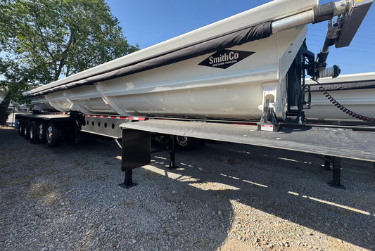 SmithCo 6-Axle Side Dump Trailer | Model SX6U-53-40 | Frame Length 53' | Tube Length 40' | Tub Paint DV-19088 White