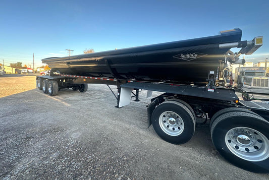 SmithCo Side Dump Trailer | Model SX3-42-34 | Frame Length 42' | Tub Length 34' | Black Tub